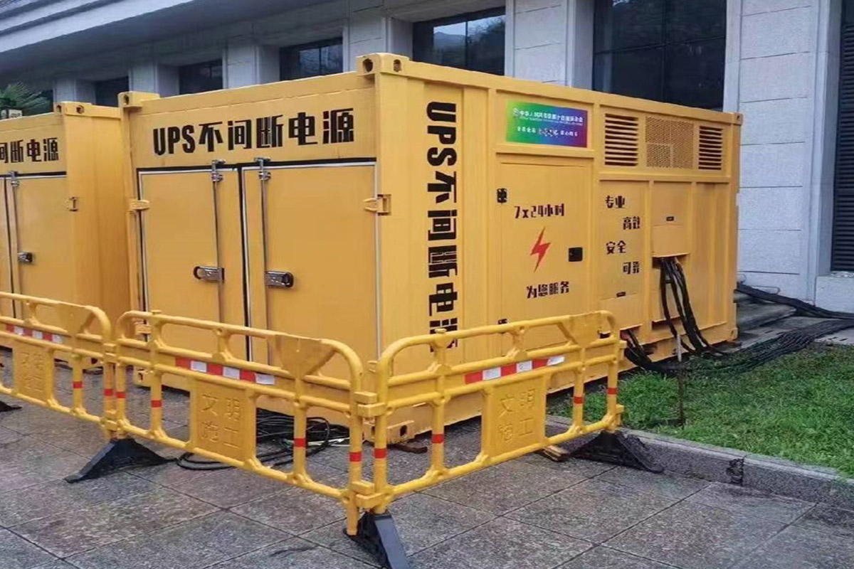 安多发电机租赁施工现场