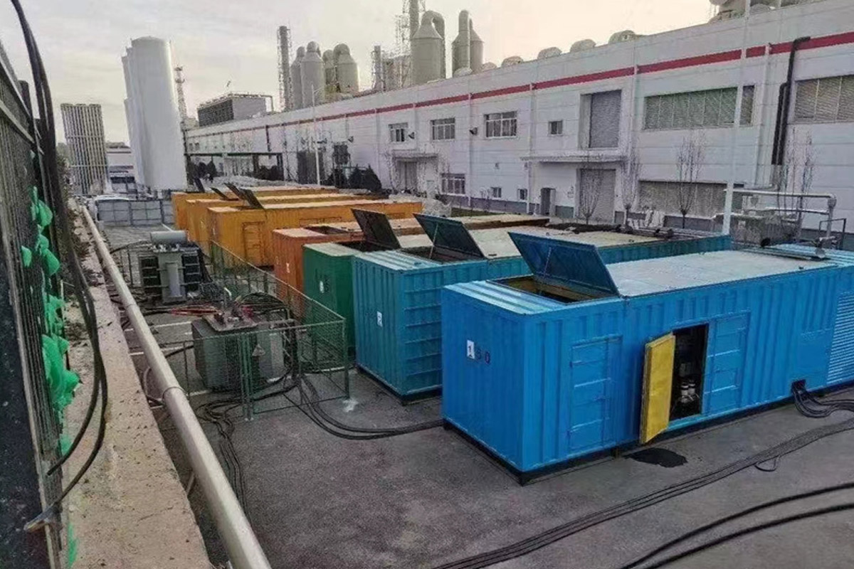 安多发电机租赁施工现场